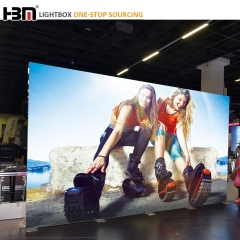 Trade Fair advertising light box 100mm double sided aluminum frameless fabric illuminate light box