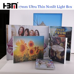 17mm ultra slim aluminum profile frameless photo lightbox display