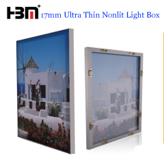 17mm ultra slim aluminum profile frameless photo lightbox display