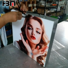 80mm hanging aluminum frame light box both side system for advertising display