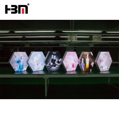 80mm depth hexagon shape frameless fabric light box