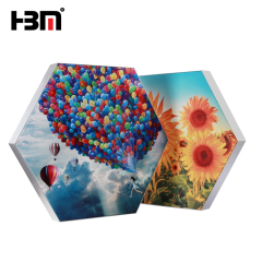 80mm depth hexagon shape frameless fabric light box