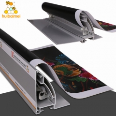 aluminum anodized profile extrusion side cover open 80mm frameless outdoor lightbox side-snap fabric aluminum frame