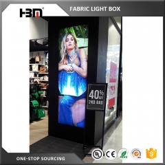 80mm aluminum frame backlit display Pillar led backlit square light box sign