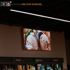 supermarket custom led wall frameless fabric light box with aluminum frame