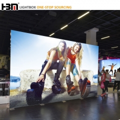 Exhibition Lightboxes Two Sided Frameless Fabric Led Light Box With Backlit Led