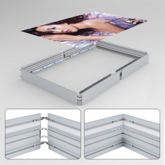Made in china manufacture 120mm exhibition alu profile double face SEG fabric lightbox frame