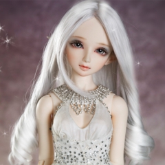 1/3 silver-white fashion long wavy hair