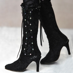 1/3 fairy lace high boots/black