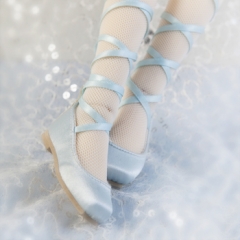 1/4 blue ballet shoes