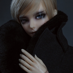 70+ Bjd Male England Style Fur Collar Coat