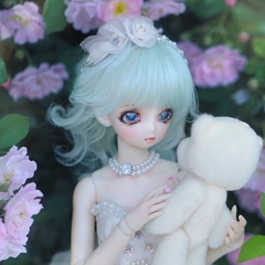 1/4 kids Doris Mint Green Curl Wig