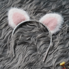 1/3 white cat headband