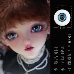 18mmグラスアイ/8ｍｍ(虹彩)エジプシャンブルー-ホワイトライン(瞳孔)ダーク