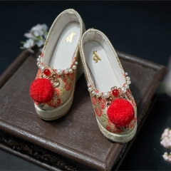 1/3 Ancient style ladies wedge shoe /Nianwei (Red)