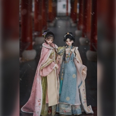 1/3  Female Hanfu cloak/ Flower Pattern (Yellow)  (Pink)