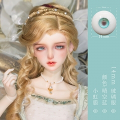 14/5mm glass doll eyes-sky blue pupil