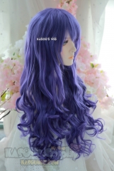 L-1 / KA057 cool purple 75cm long curly wig . Hiperlon fiber