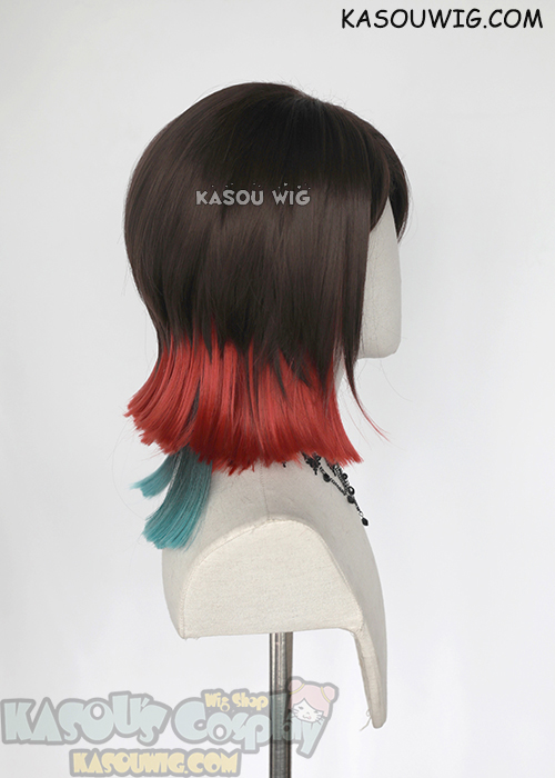 Kimetsu No Yaiba Demon Slayer Enmu Brown Red Ombre Wig Kimetsu No Yaiba