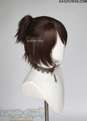 Attack on Titan S4 Hange Zoe brown half-up ponytail wig