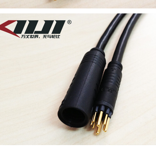 Motor cable with 9 pin waterproof connector, male and female for motor