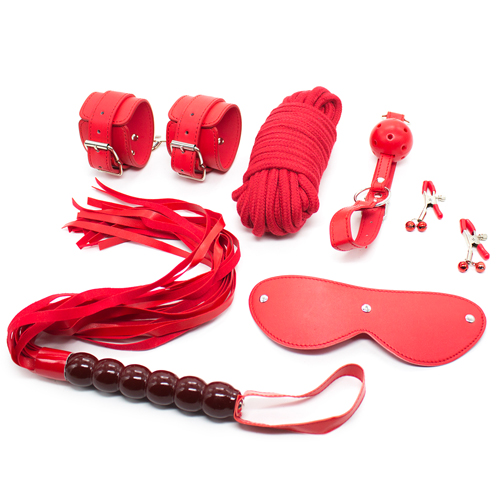 6pcs red bondage kits