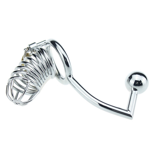Stainless Steel Male Chastity Ass Lock