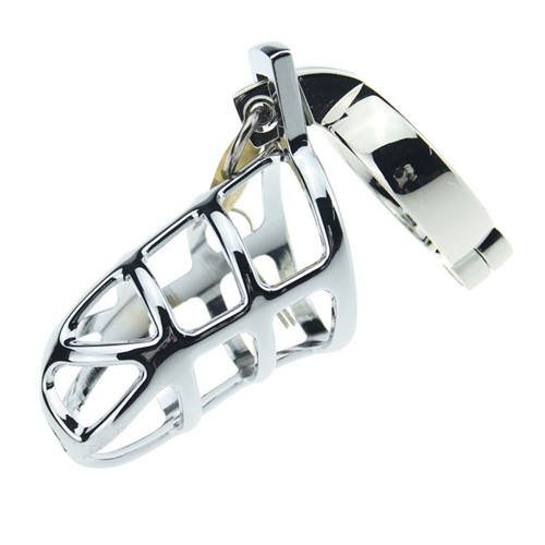 Steel Metal Male Chastity Device Locked Cage Sex Toy for Men