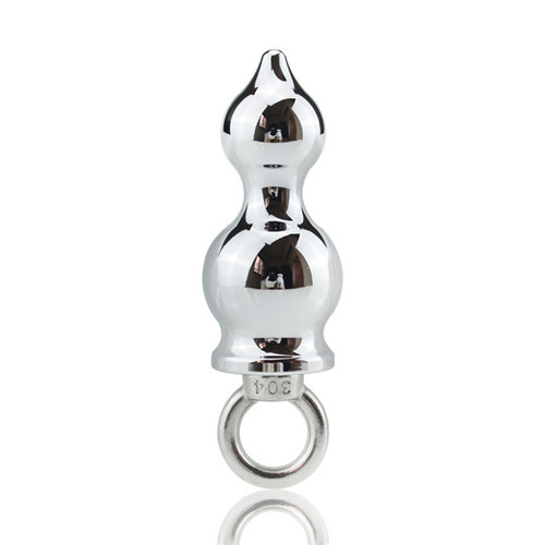 Butt Bead Plug with pull rings Aluminum Alloy anal toys