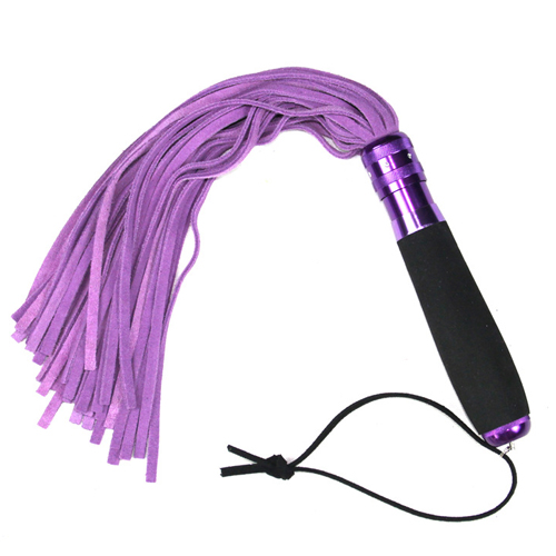 leather flogger with metal handle