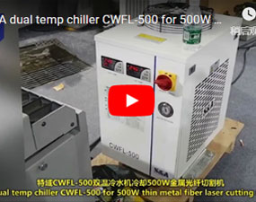 特域CWFL-500雙溫冷水機冷卻500W金屬光纖切割機