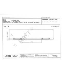 UK Firstlight, F1119, equivalent with NL7387 OD6mm*AL75mm*OL138*165mm