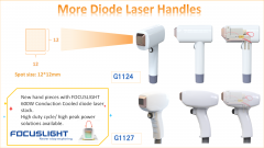 Diode laser stack Focuslight hand piece handles 600w 1200w 1800w 3000w FL FocusDriver power supply hair removal