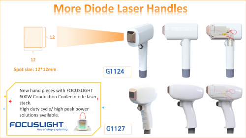 diode laser stack Focuslight hand piece 600w 1200w 1800w