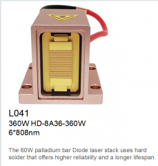 L041 808 diode laser stack 360W HD-8A36-360W bar emitter laser module for hair removal