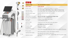 C2610 LY09, SHR-IPL+ picosecond+RF+diode laser 4 in 1 machine