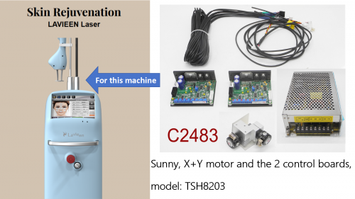 C2483 O514 Galvanometer TSH8203 2D Scanning System 2 Gavos 2 Driver Boards and XY Mount CO2 fractional laser