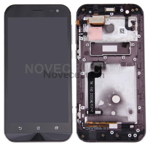 for ASUS ZenFone Zoom 5.5 inch / ZX551ML LCD Screen + Touch Screen Digitizer Assembly with Frame(Black)