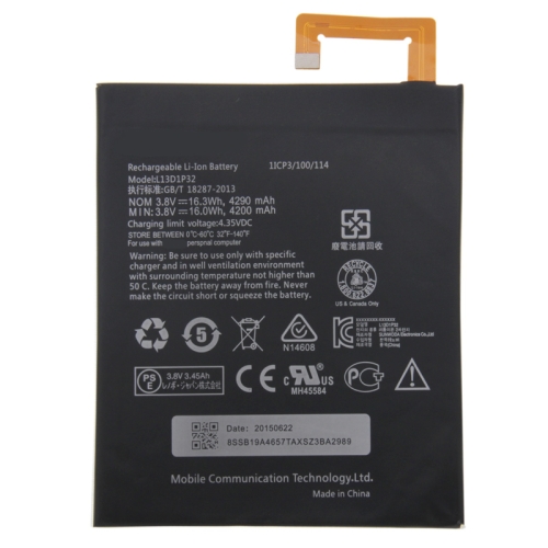 L13D1P32 Rechargeable Li-ion Battery for Lenovo IdeaTab A8-50 / A5500