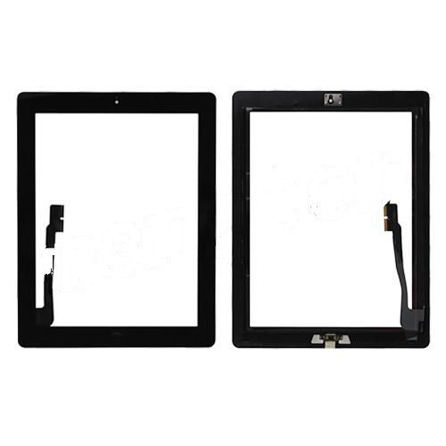 A Touch Screen Digitizer with Home Button for iPad 3 - Black