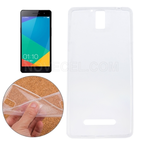 0.75mm Ultra-thin Transparent TPU Protective Case for OPPO R3/R7007