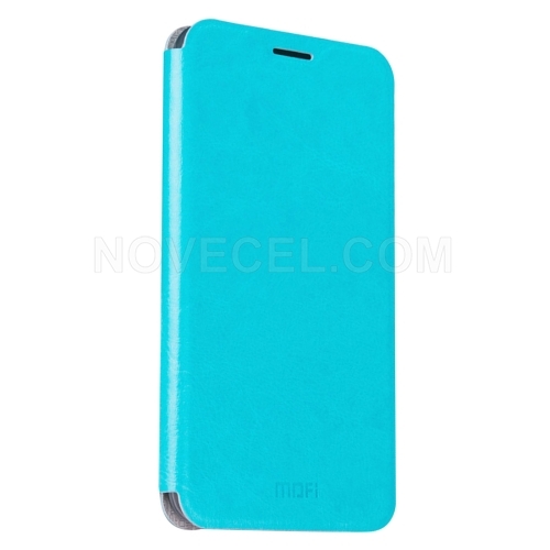 MOFI OPPO R9 Plus Crazy Horse Texture Horizontal Flip Leather Case with Holder(Blue)