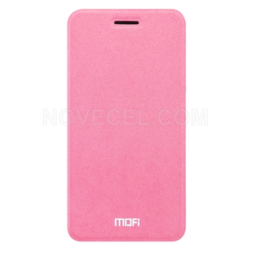 MOFI OPPO R9s Crazy Horse Texture Horizontal Flip Leather Case with Holder(Pink)