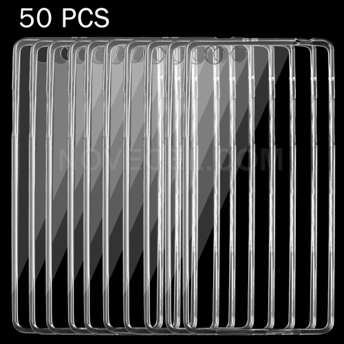 50 PCS OPPO R1 / R829T 0.75mm Ultra-thin Transparent TPU Protective Case