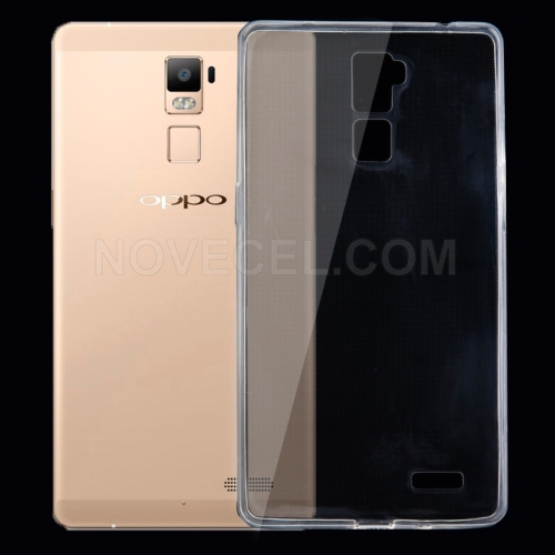 0.75mm Ultra-thin Transparent TPU Protective Case for OPPO R7 Plus