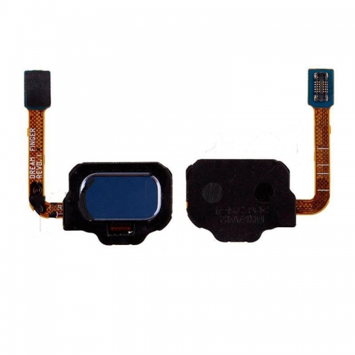 Home Button with Flex Cable, Connector and Fingerprint Scanner Sensor for Galaxy S8 G950 - Blue