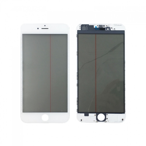 A+ Quality Front Glass+ Frame+OCA+Polarizer+Earmesh+Camera&Sensor Holder for iPhone 6 Plus- White
