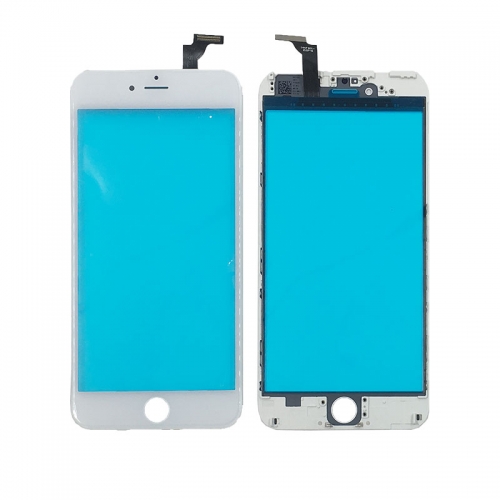 A Quality Front Glass + Frame + Touch  for iPhone 6p - White