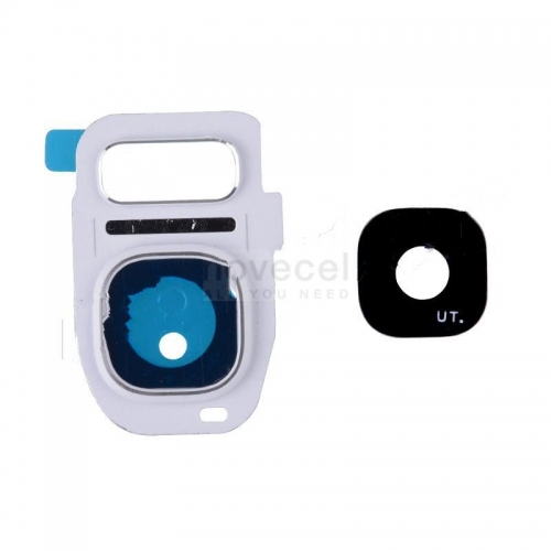 Camera Bezel Frame and Lens for Samsung Galaxy S7 G930/ S7 Edge G935 (White)