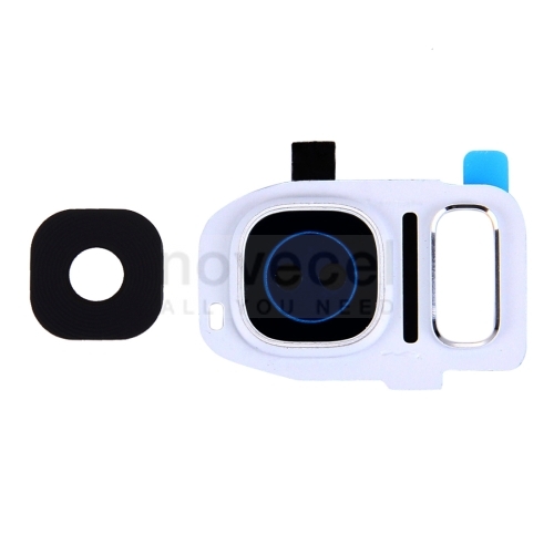Rear Camera Glass Lens and Cover Bezel Ring for Samsung Galaxy S7/S7 edge - White